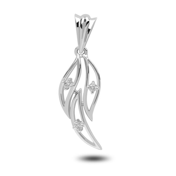 White Gold Leaves Pendant