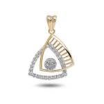 Yellow Gold Two Triangle Pendant