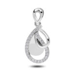 White Gold Pear Shape Pendant