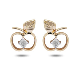 Yellow Gold Apple Earring