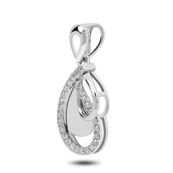 White Gold Pear Shape Pendant