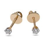 Yellow Gold Single Diamond Earring