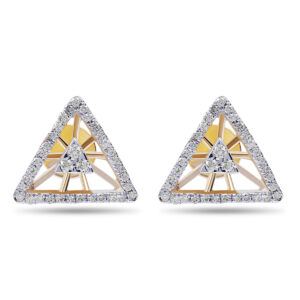 Yellow Gold Triangle Earring