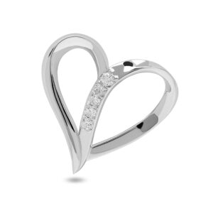 White Gold Heart shaped Pendant